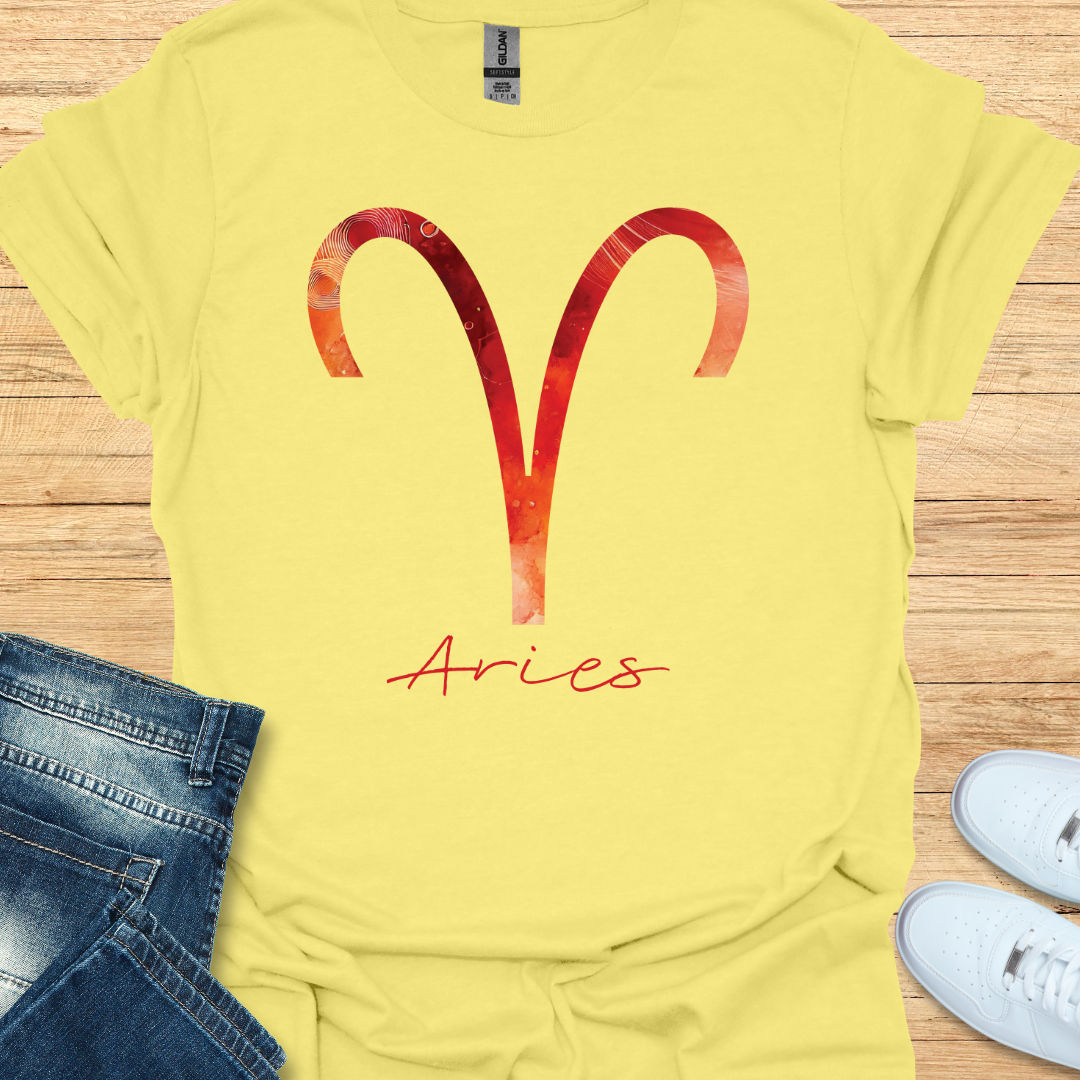 Aries Bold Watercolor Sign T-Shirt