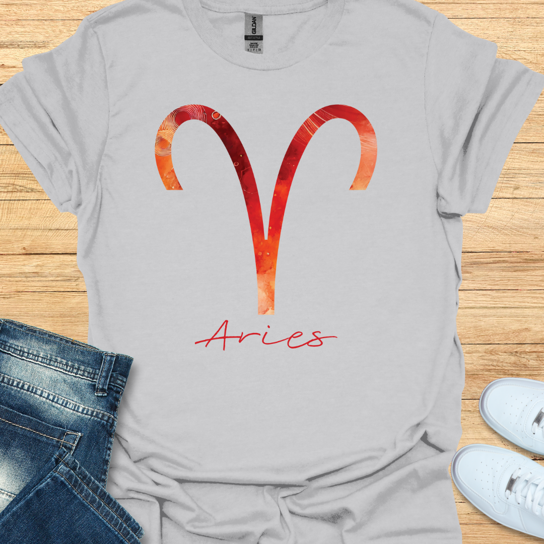 Aries Bold Watercolor Sign T-Shirt