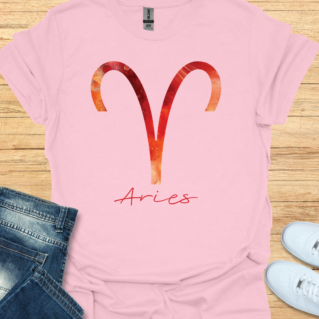 Aries Bold Watercolor Sign T-Shirt