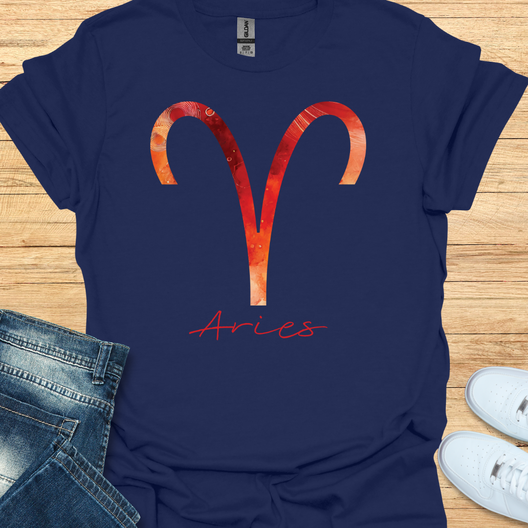Aries Bold Watercolor Sign T-Shirt
