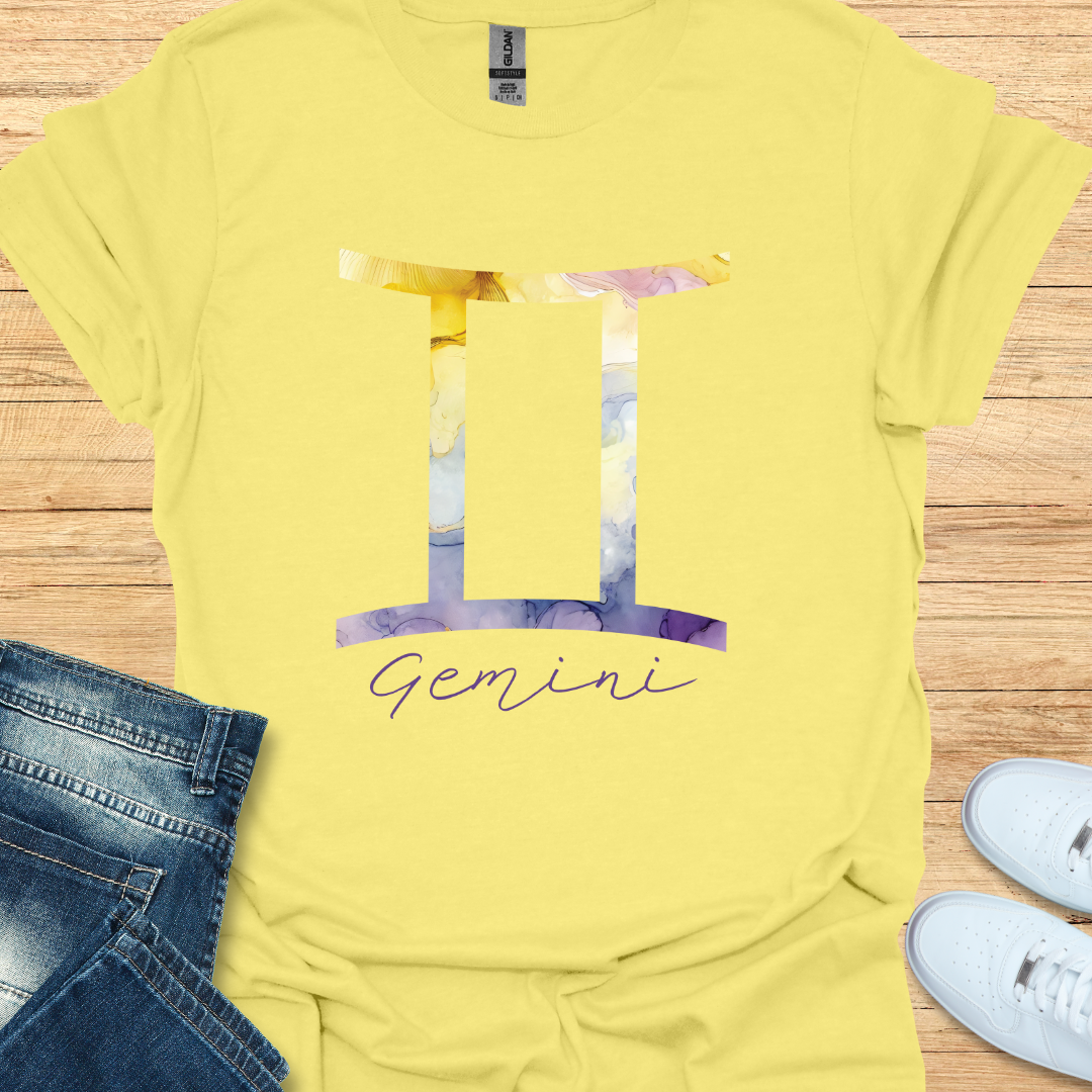 Gemini Bold Watercolor Sign T-Shirt