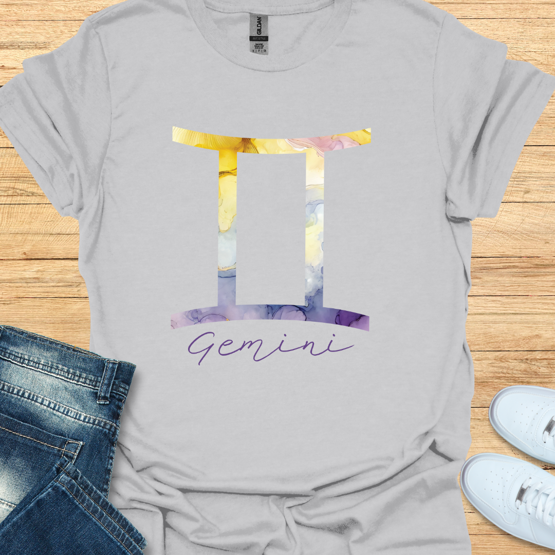 Gemini Bold Watercolor Sign T-Shirt