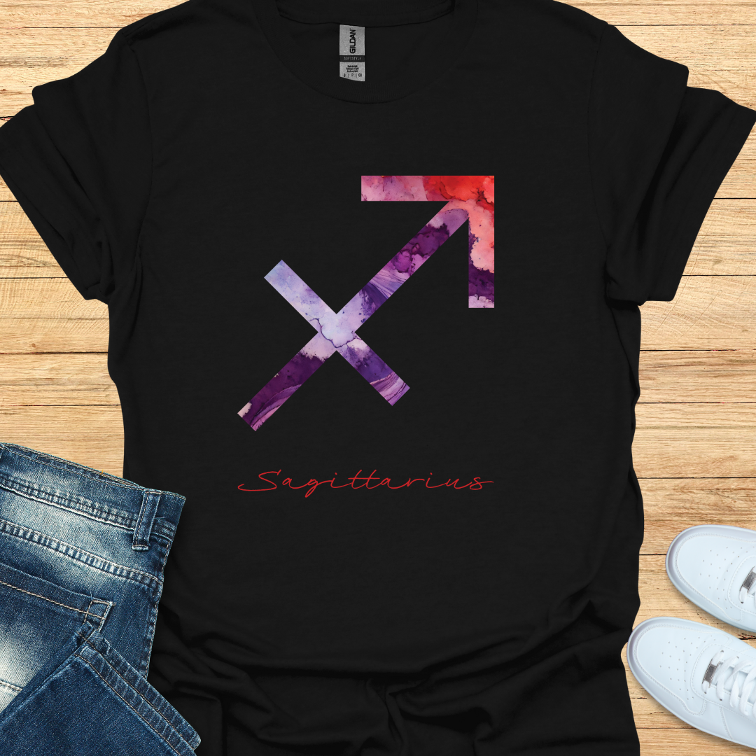 Sagittarius Bold Watercolor Sign T-Shirt