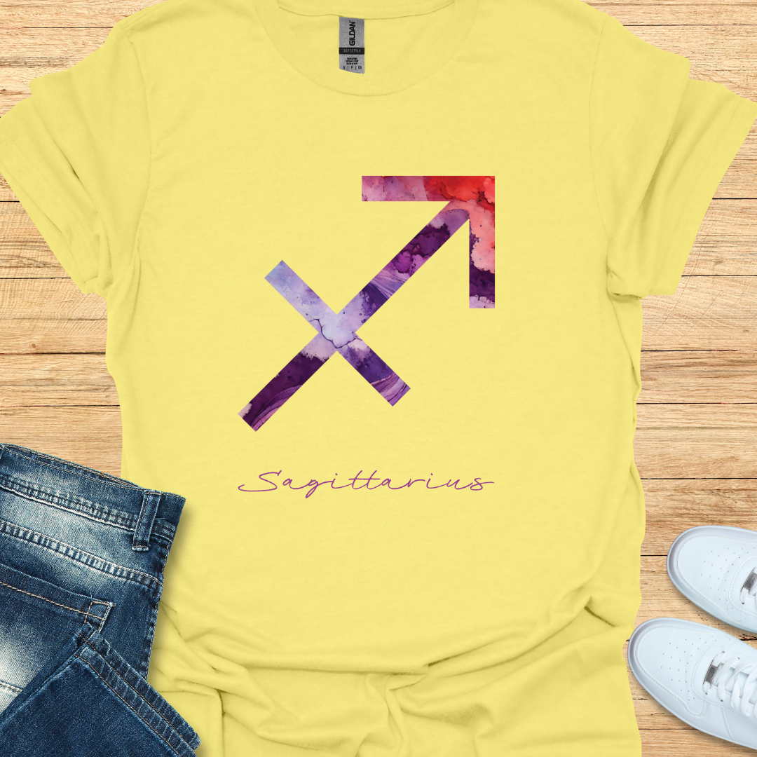 Sagittarius Bold Watercolor Sign T-Shirt