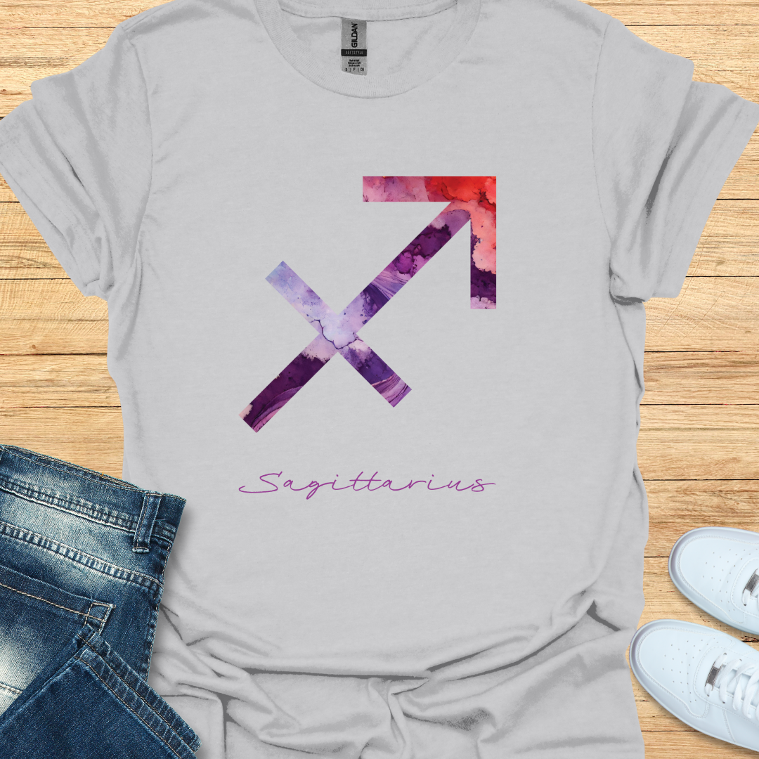 Sagittarius Bold Watercolor Sign T-Shirt