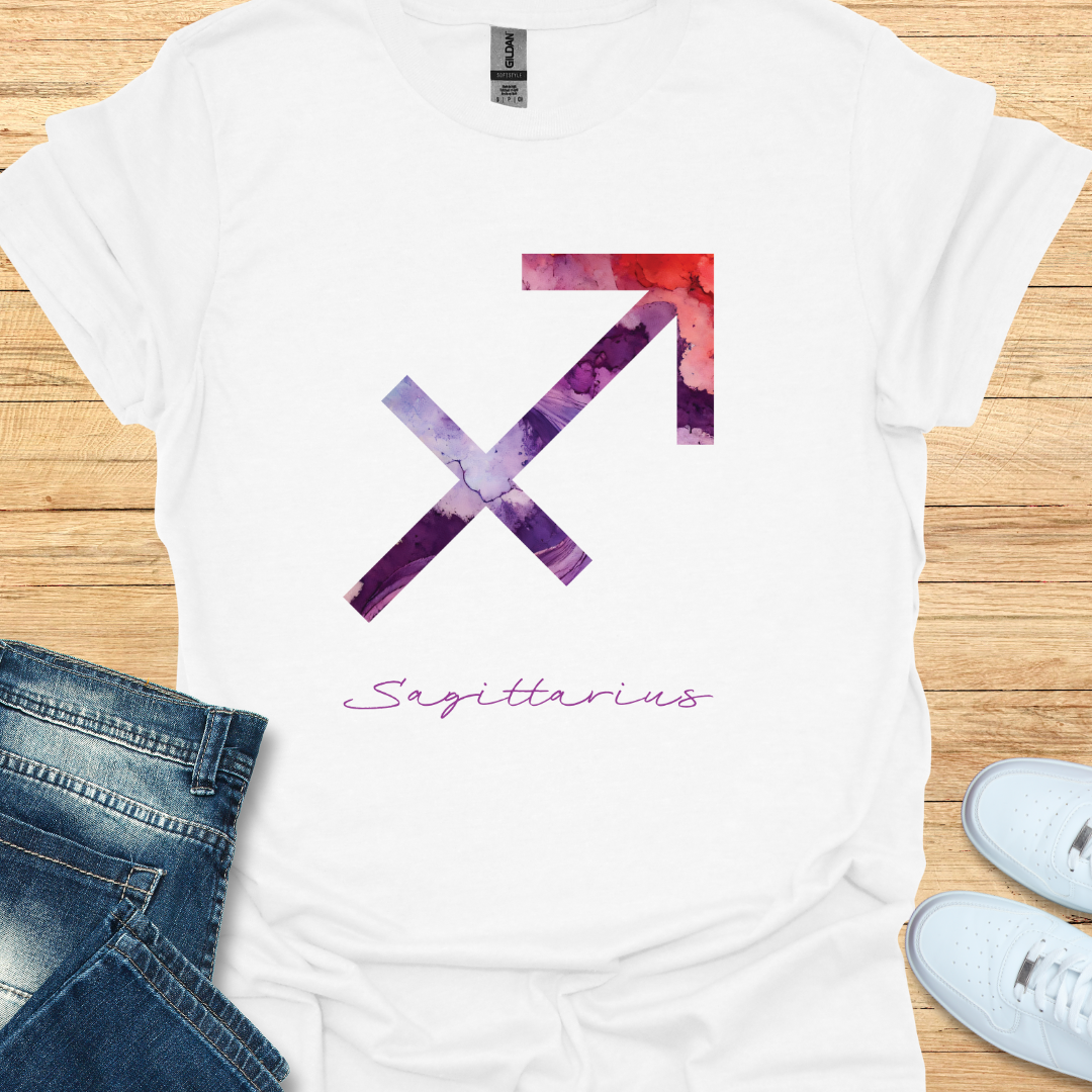 Sagittarius Bold Watercolor Sign T-Shirt