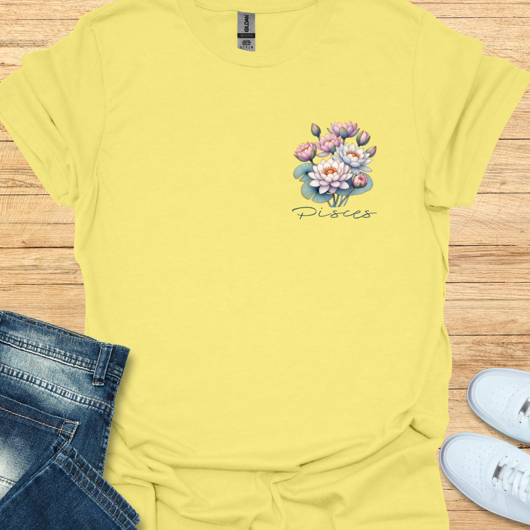 Pisces Water Lily Art T-Shirt