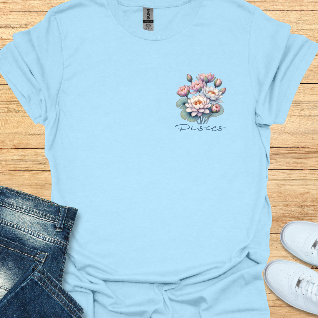 Pisces Water Lily Art T-Shirt