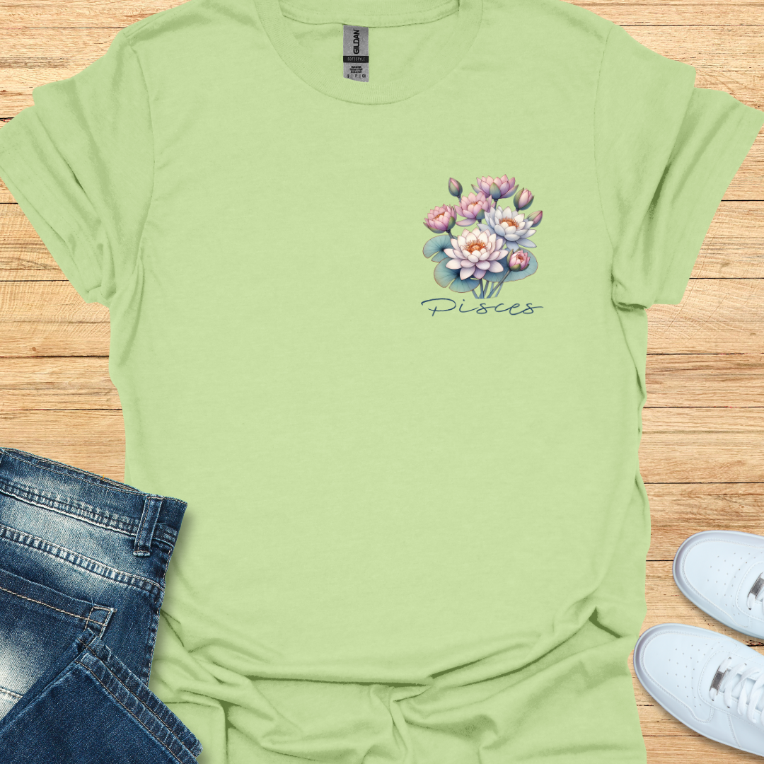 Pisces Water Lily Art T-Shirt
