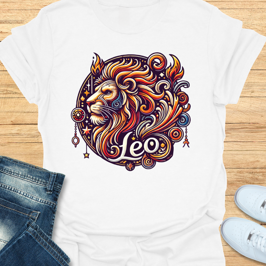 Leo Intricate Graphic T-Shirt