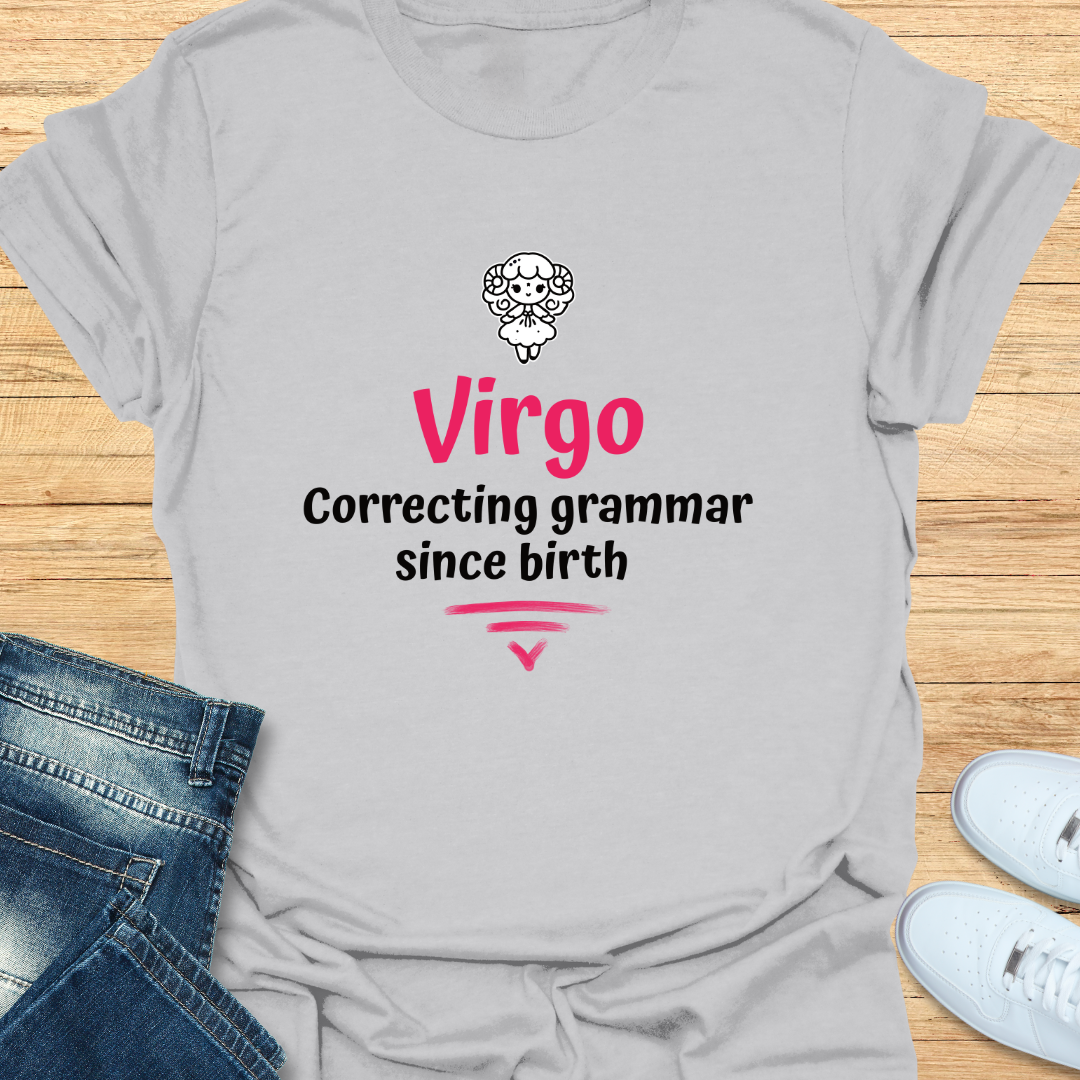 Virgo Correcting Grammar Since Birth T-Shirt