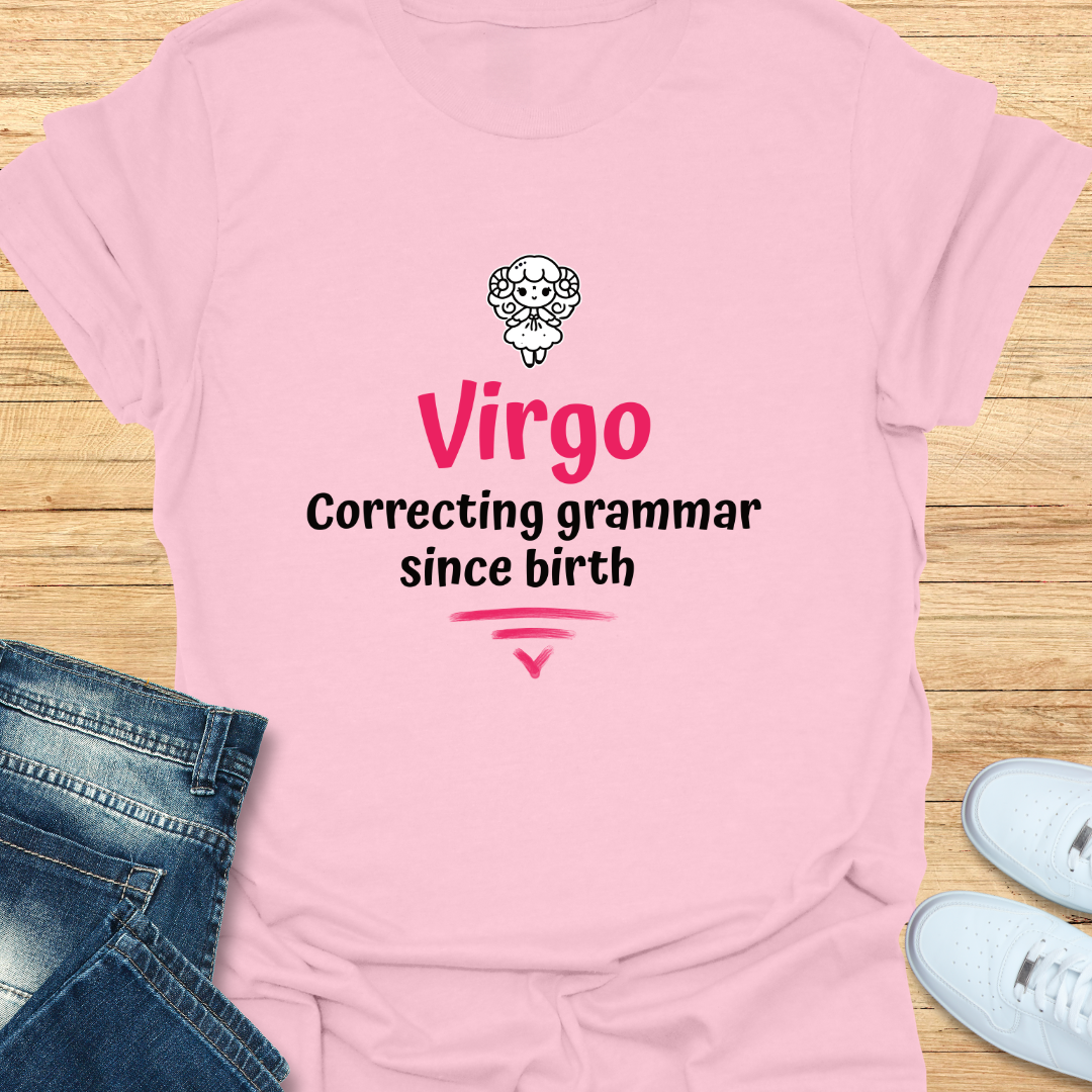 Virgo Correcting Grammar Since Birth T-Shirt