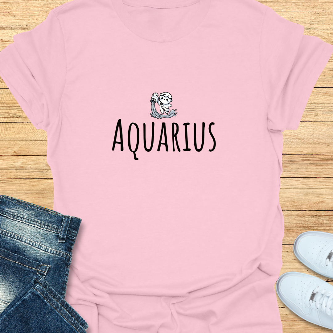 Aquarius Cute Logo T-Shirt