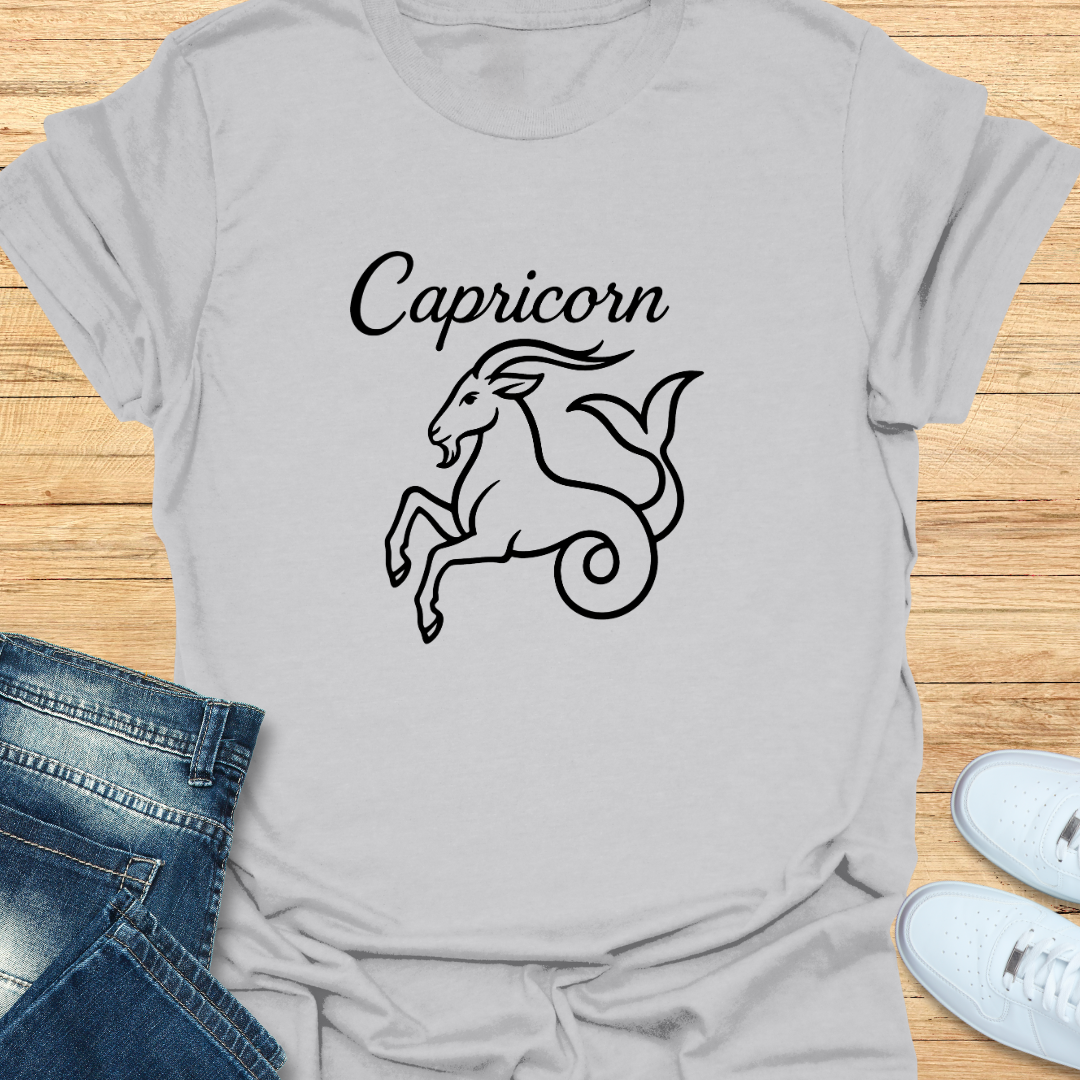 Capricorn Line Art T-Shirt