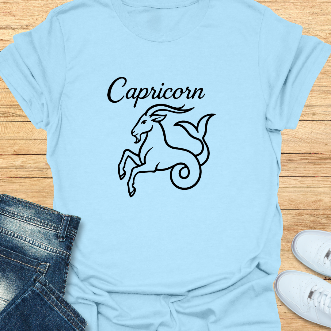 Capricorn Line Art T-Shirt