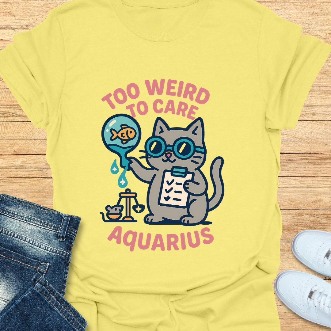 Aquarius Too Weird to Care T-Shirt