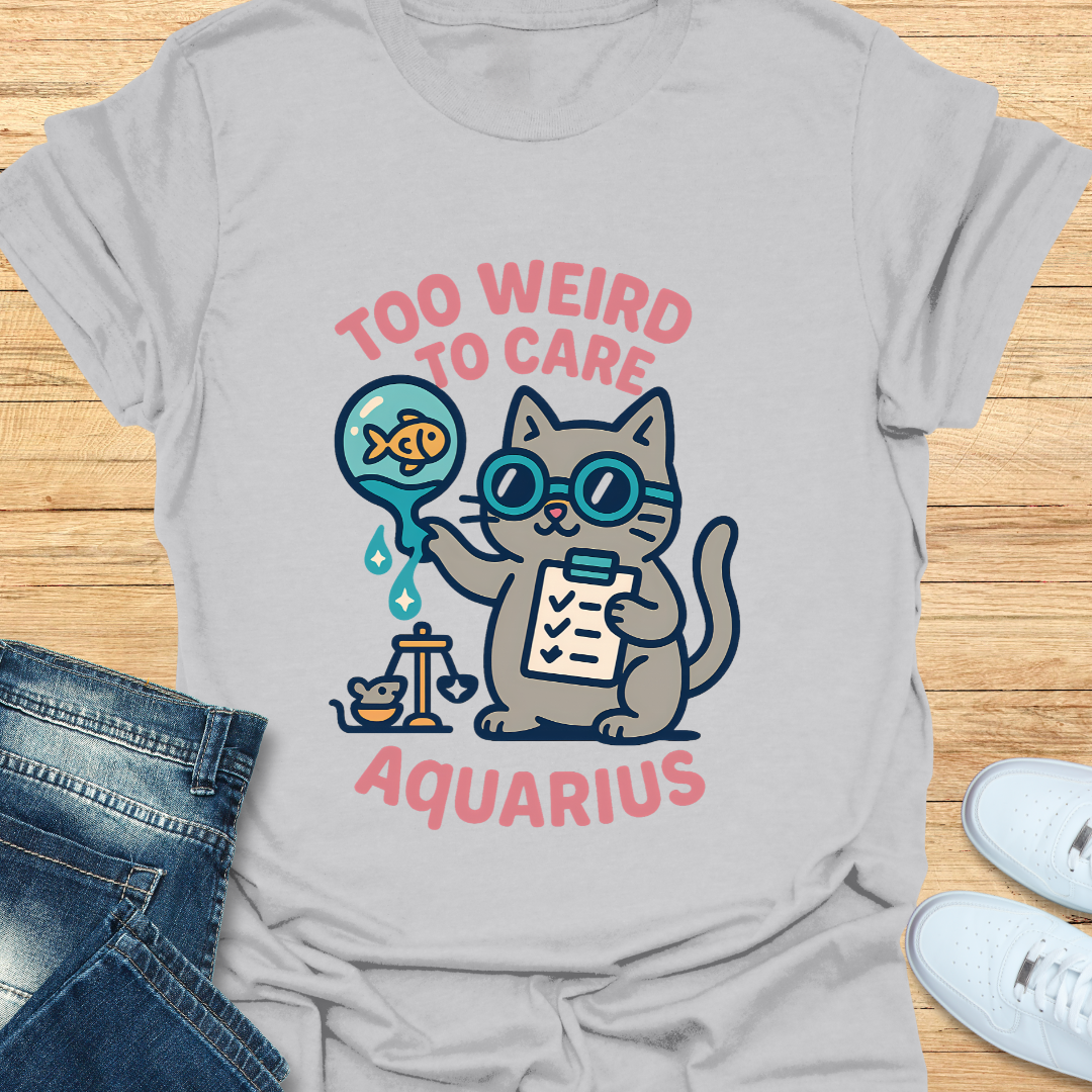 Aquarius Too Weird to Care T-Shirt
