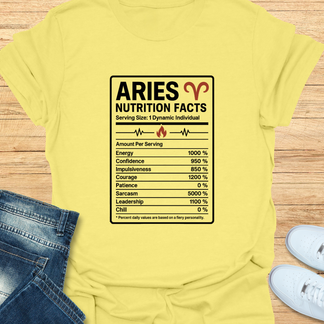 Aries Nutrition Label T-Shirt