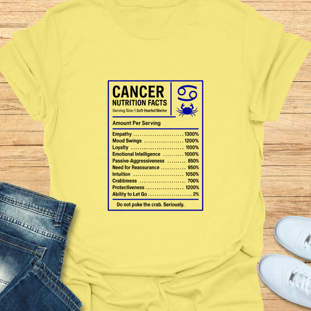 Cancer Nutrition Label T-Shirt