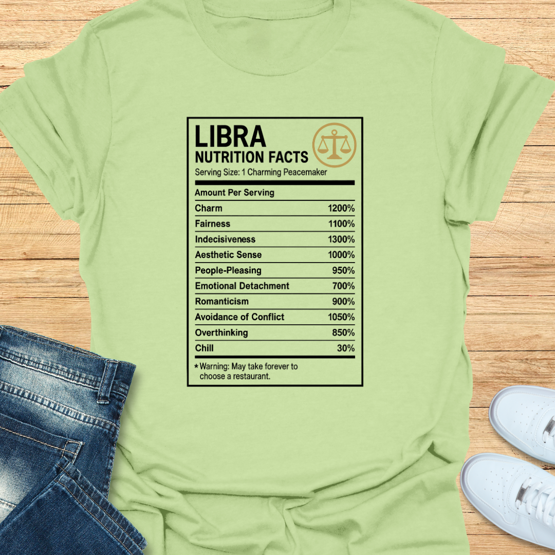Libra Nutrition Label T-Shirt