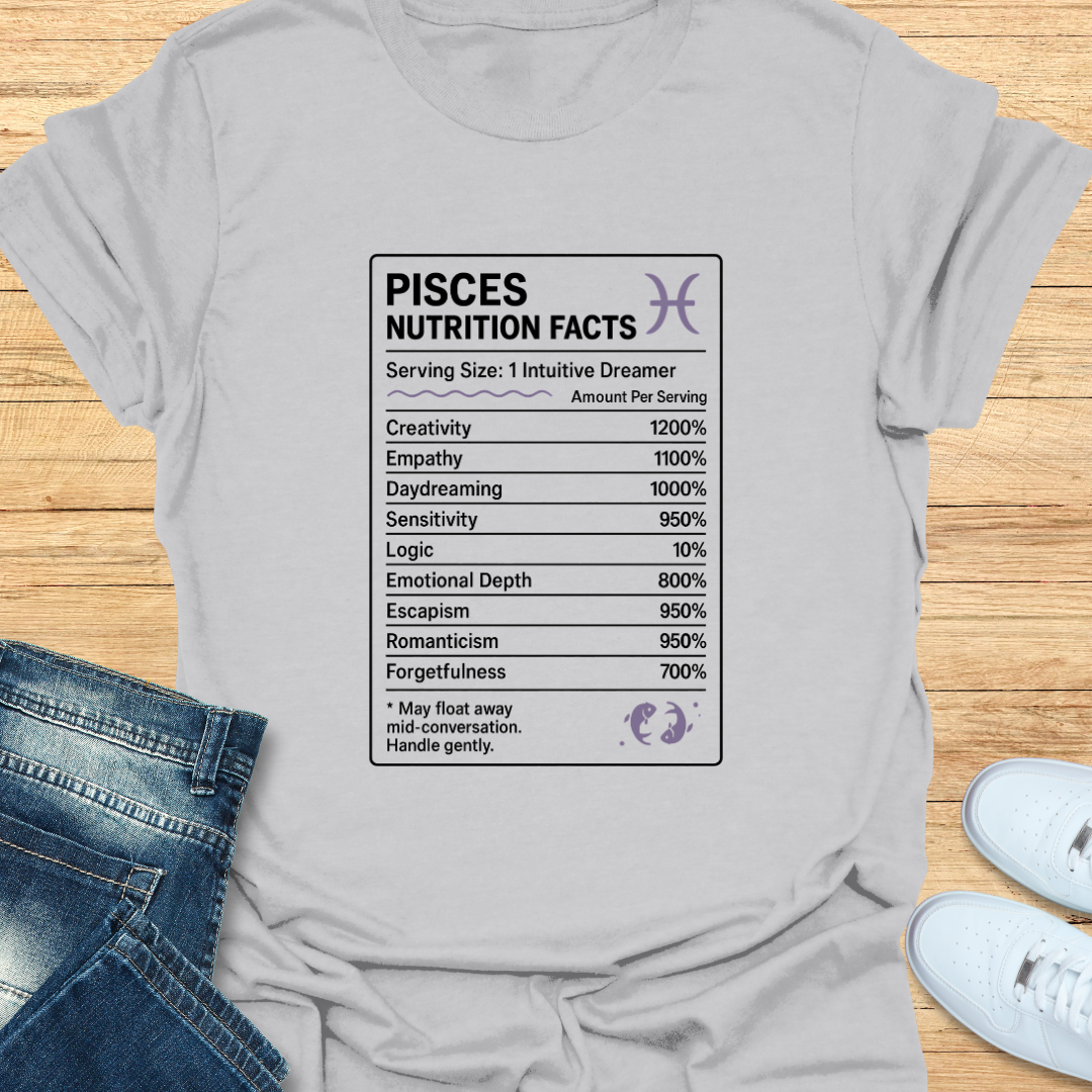 Pisces Nutrition Label T-Shirt