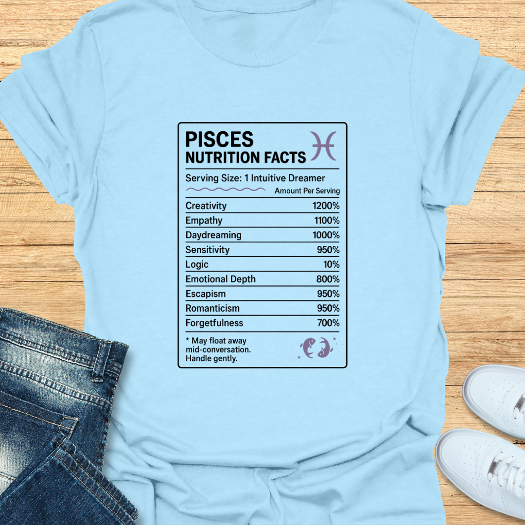 Pisces Nutrition Label T-Shirt
