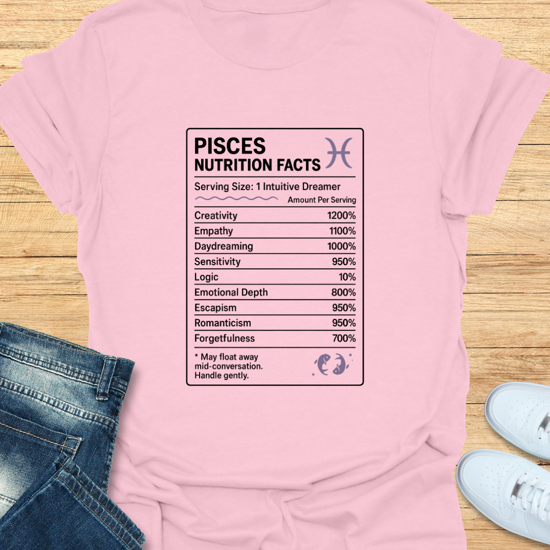 Pisces Nutrition Label T-Shirt