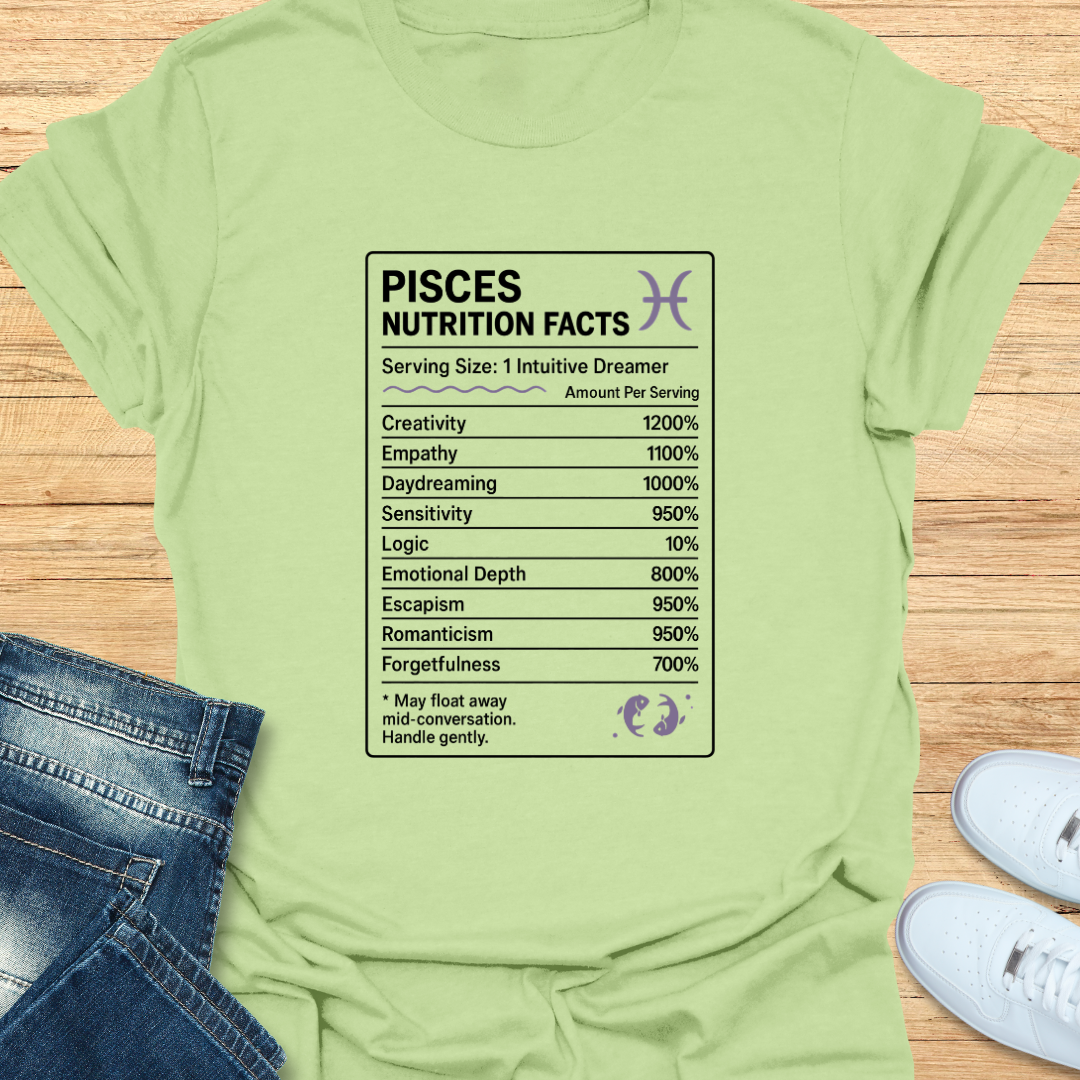 Pisces Nutrition Label T-Shirt