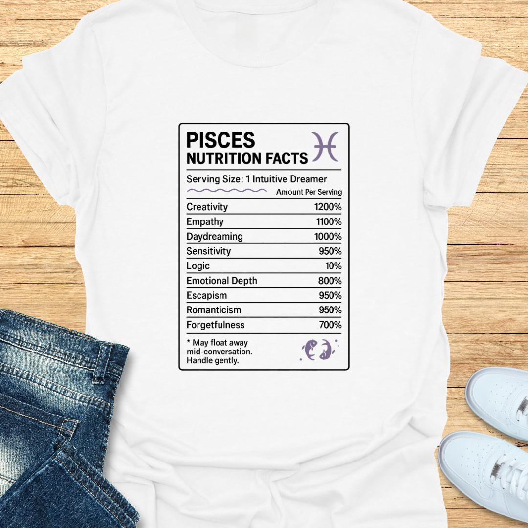 Pisces Nutrition Label T-Shirt