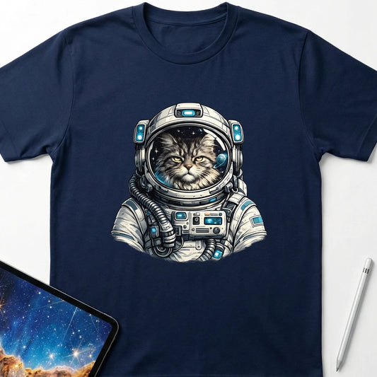 Houston, Purr-blem T-Shirt Navy