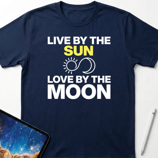 Live By The Sun Love By The Moon T-Shirt Navy