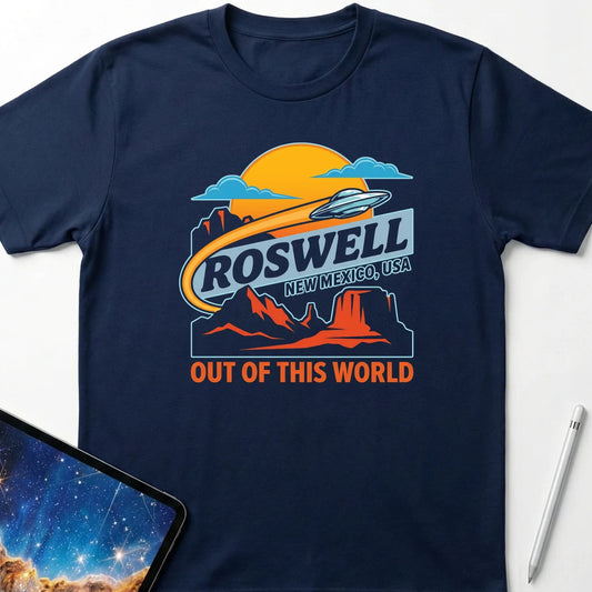 Roswell Out of this World T-Shirt Navy