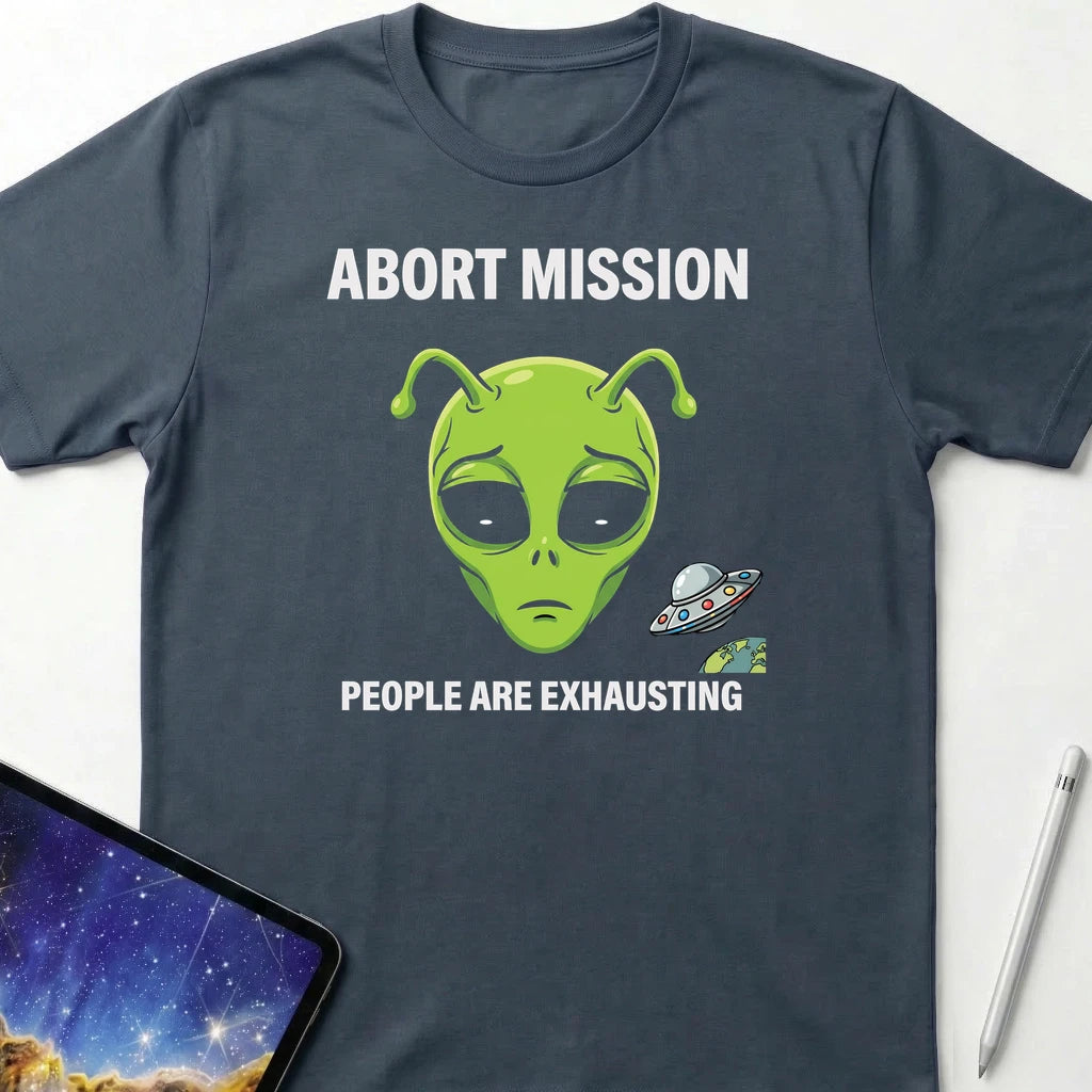 Abort Mission T-Shirt Dark Heather