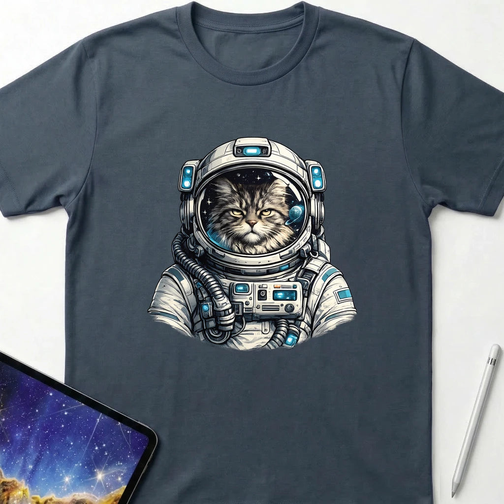 Houston, Purr-blem T-Shirt Dark Heather