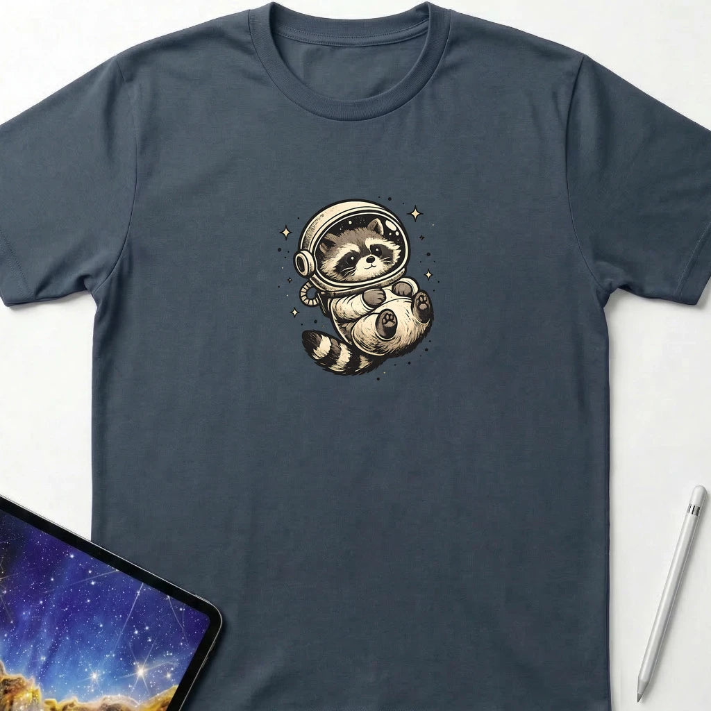 Zero Gravity Racoon T-Shirt Dark Heather