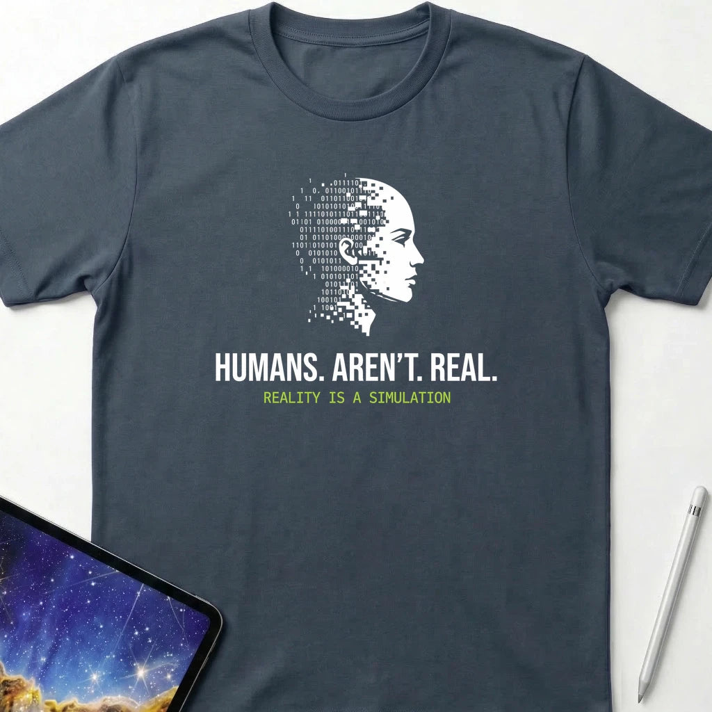 Humans Aren't Real T-Shirt Dark Heather