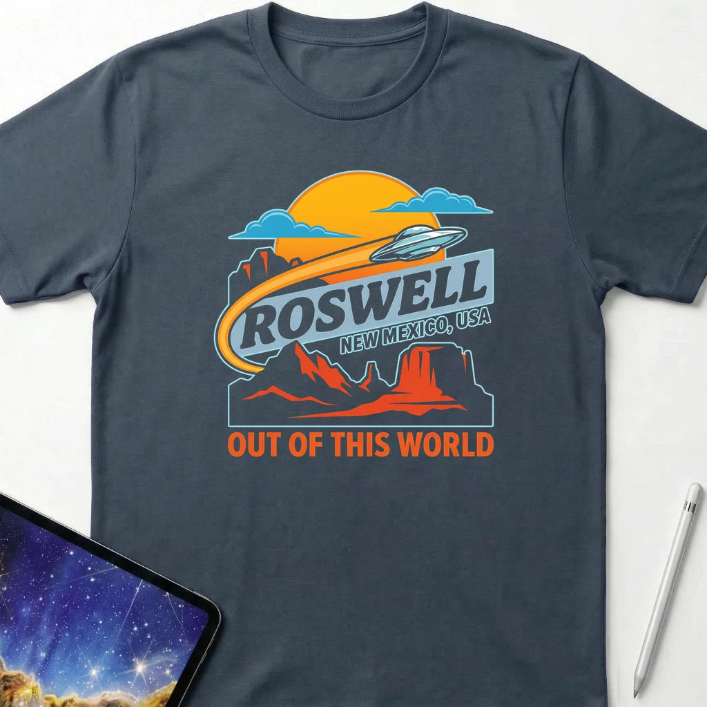 Roswell Out of this World T-Shirt Dark Heather