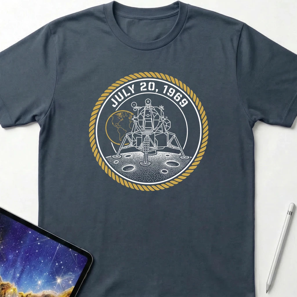 First Moon Landing T-Shirt Dark Heather