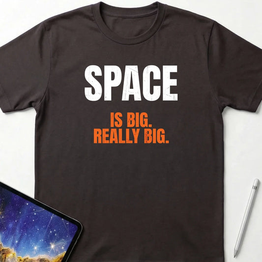 Space is Really Big T-Shirt Dark Chocolate