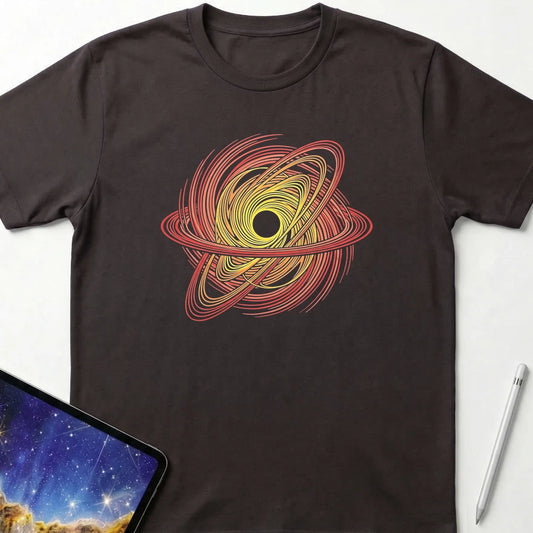 Kinetic Art Black Hole T-Shirt Dark Chocolate
