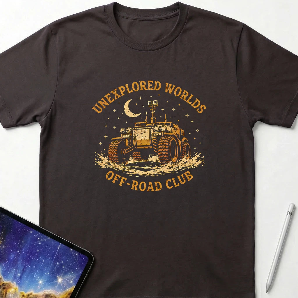 Unexplored Worlds T-Shirt Dark Chocolate