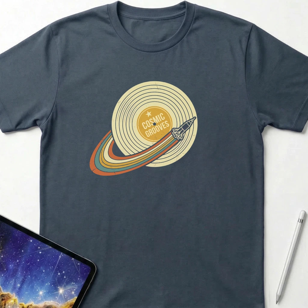 Cosmic Grooves T-Shirt Dark Heather