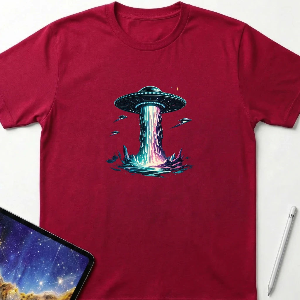 Neon Descent T-Shirt Red