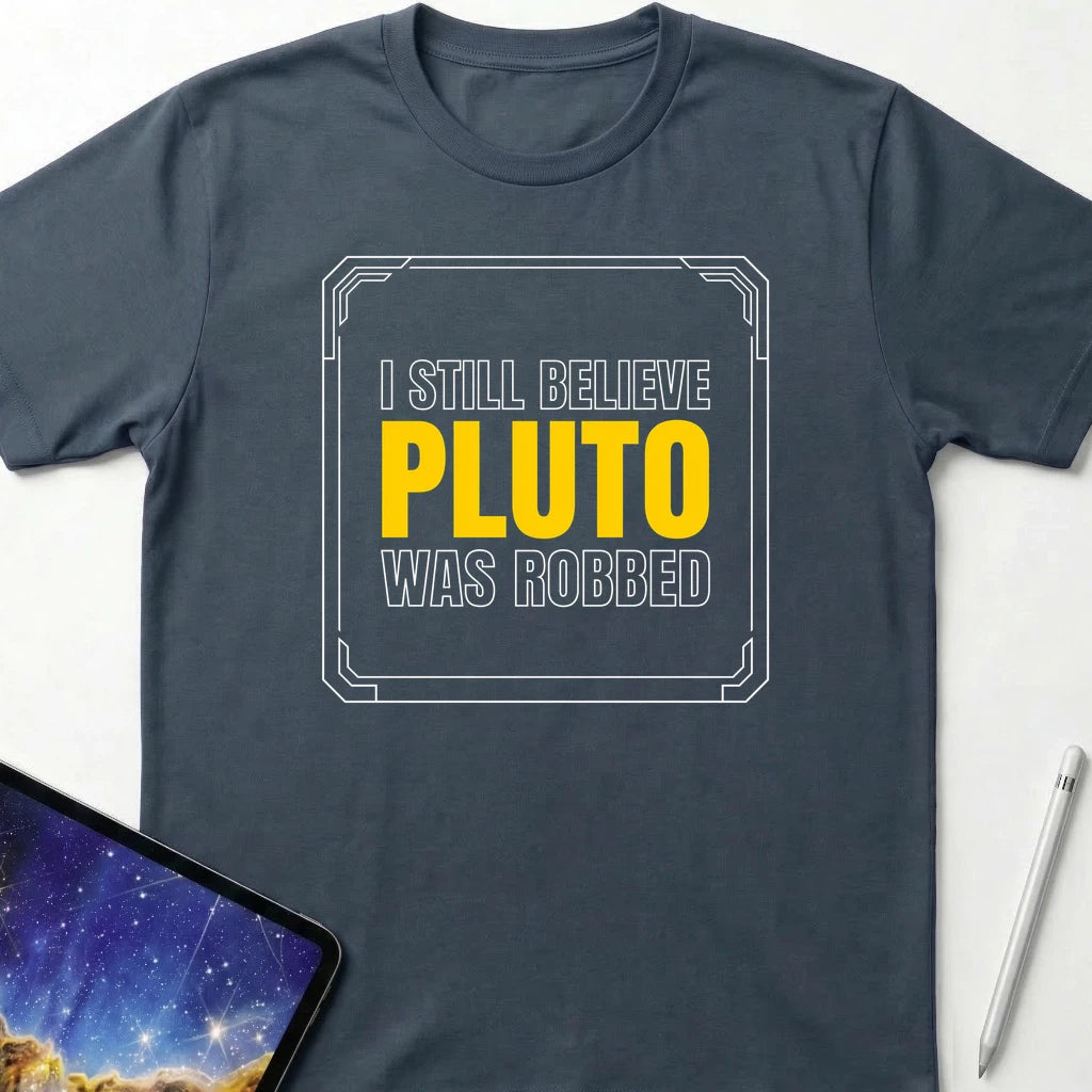 Pluto Was Robbed T-Shirt Dark Heather