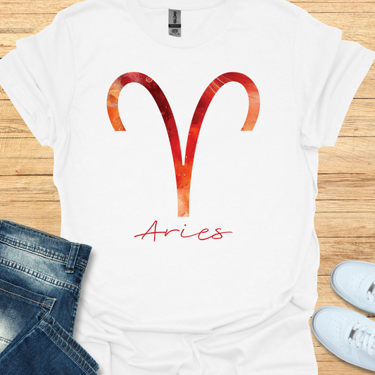 Aries Bold Watercolor Sign T-Shirt