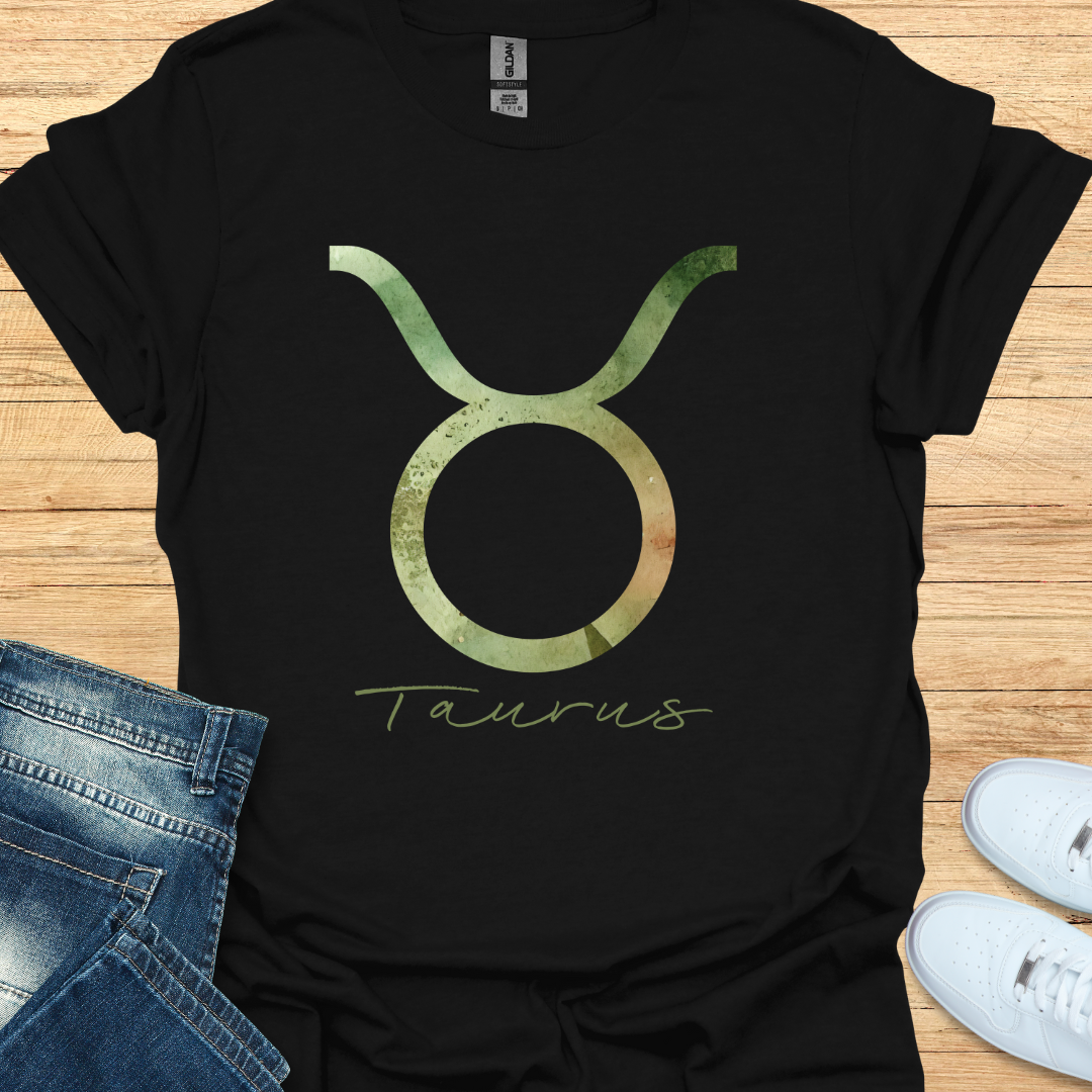 Taurus Bold Watercolor Sign T-Shirt