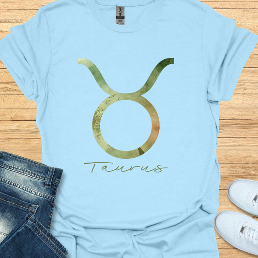 Taurus Bold Watercolor Sign T-Shirt