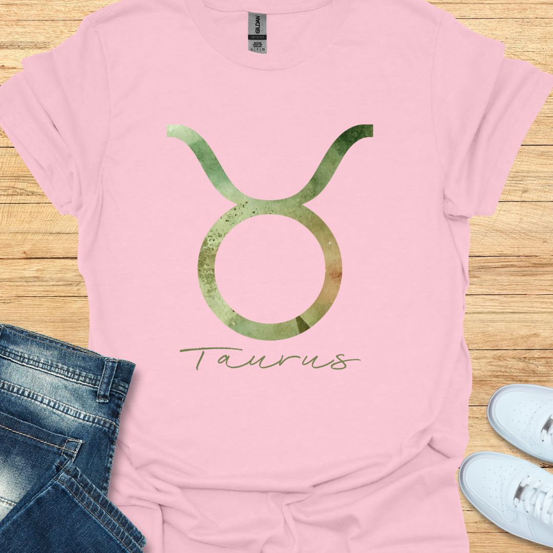 Taurus Bold Watercolor Sign T-Shirt
