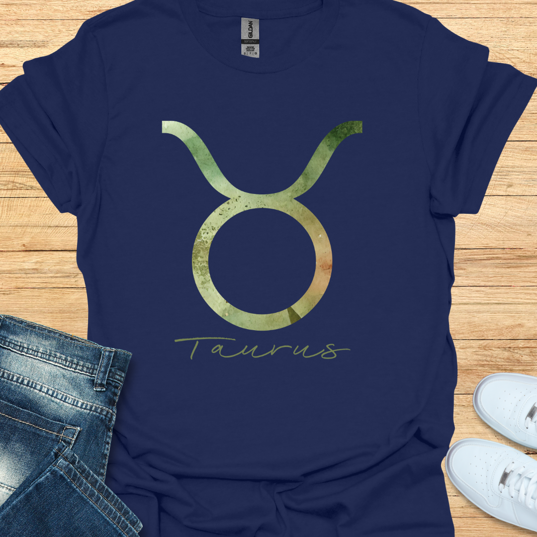 Taurus Bold Watercolor Sign T-Shirt