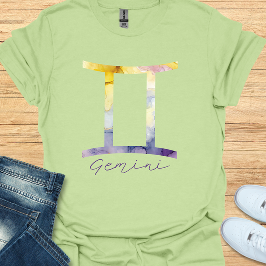 Gemini Bold Watercolor Sign T-Shirt